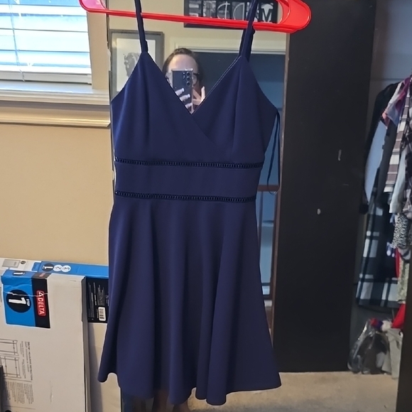june and ivy Dresses & Skirts - Chic Navy Blue Mini Dress